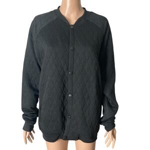 Sovereign Code Jacket Mens Large Princeton Mens Black Quilted Snap Front New